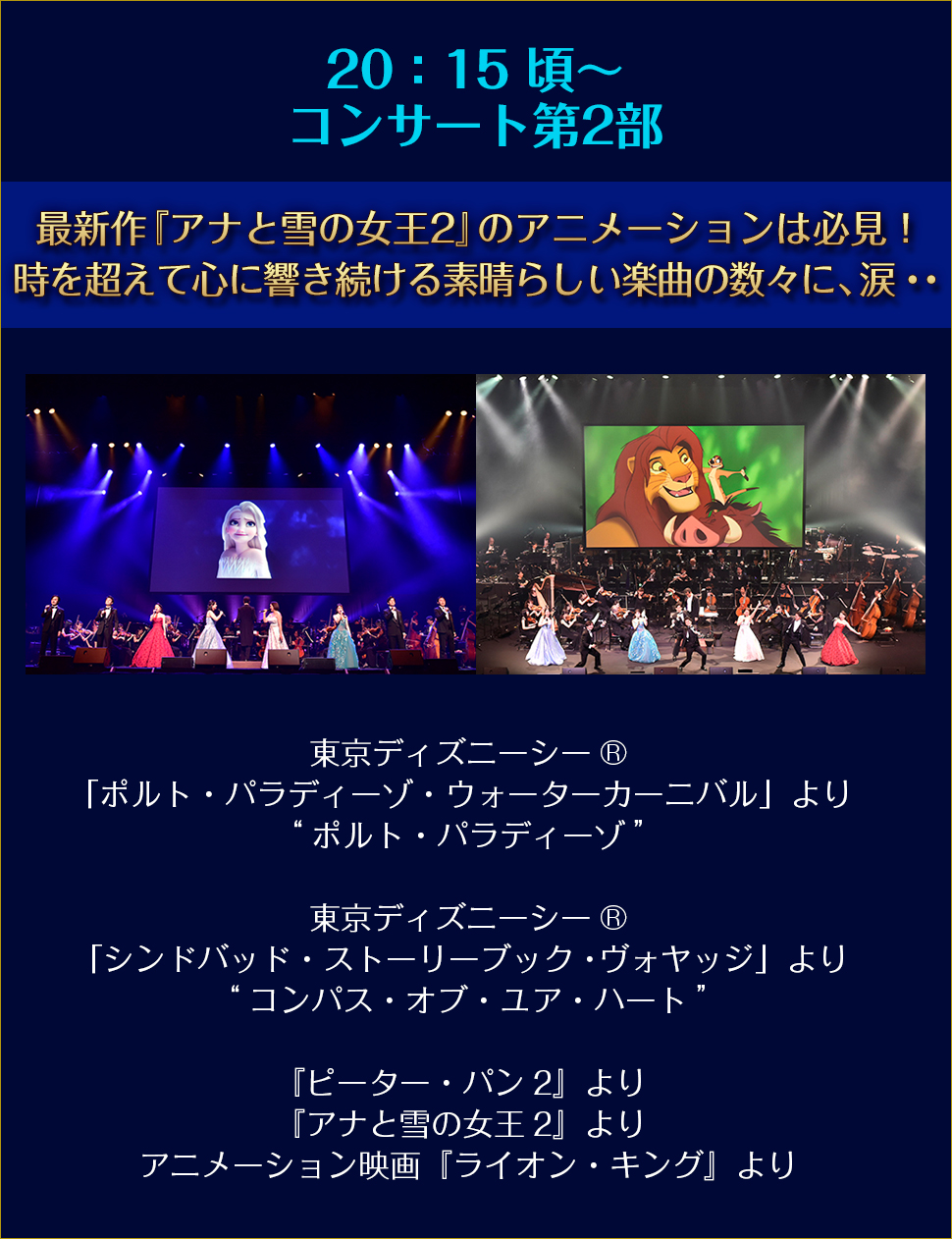 20：15 頃〜　コンサート第2部